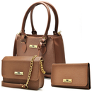 Kit Bolsa Feminina 3 em 1 – Bolsa Media Transversal + de Mão + Carteira | Moderna e Elegante