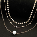 Conjunto de Colar Novo e Fashionável com Pérolas Falsas, Choker em Múltiplas Camadas, Conjunto de Joias Estilosas.